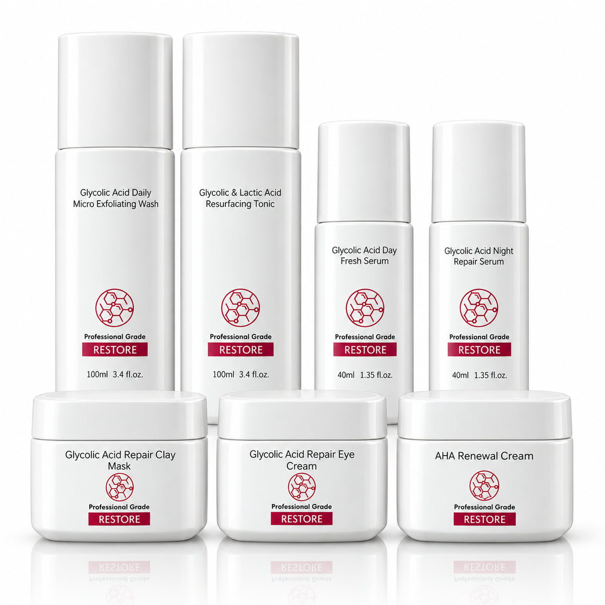 The Glycolic Renewal System | 7-Piece Skincare Collection