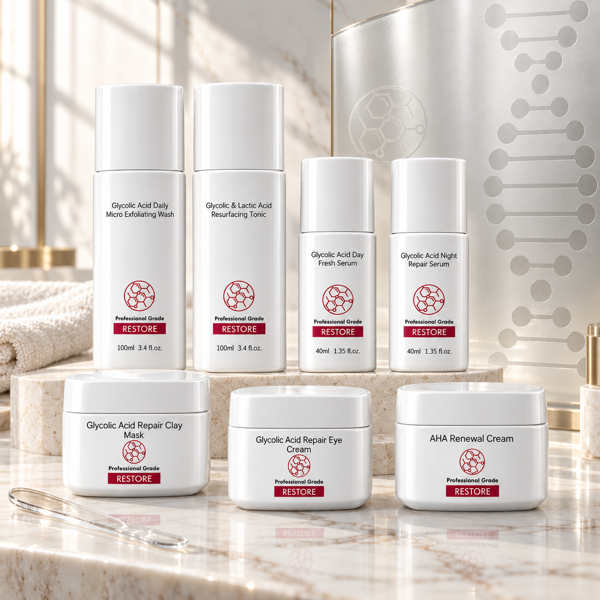 The Glycolic Renewal System | 7-Piece Skincare Collection