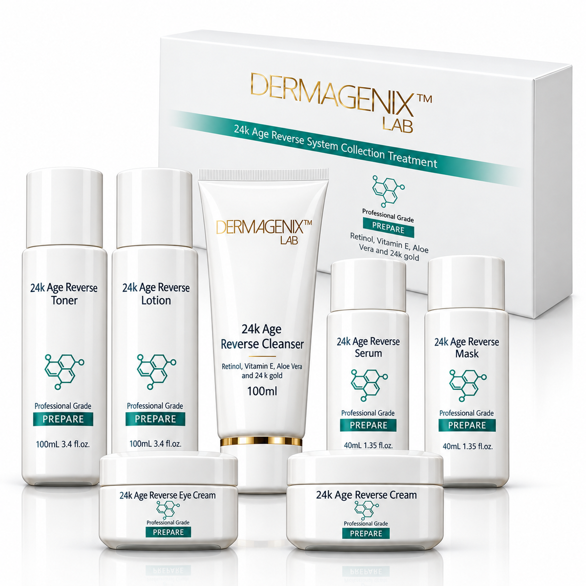 24K Age Reverse Collection – 7-Piece Skincare Set