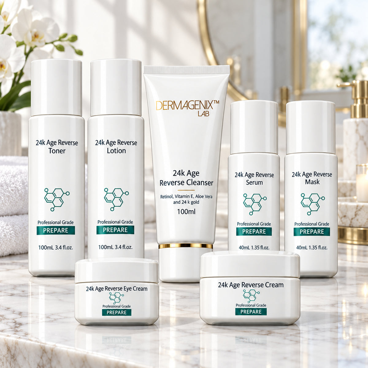 24K Age Reverse Collection – 7-Piece Skincare Set